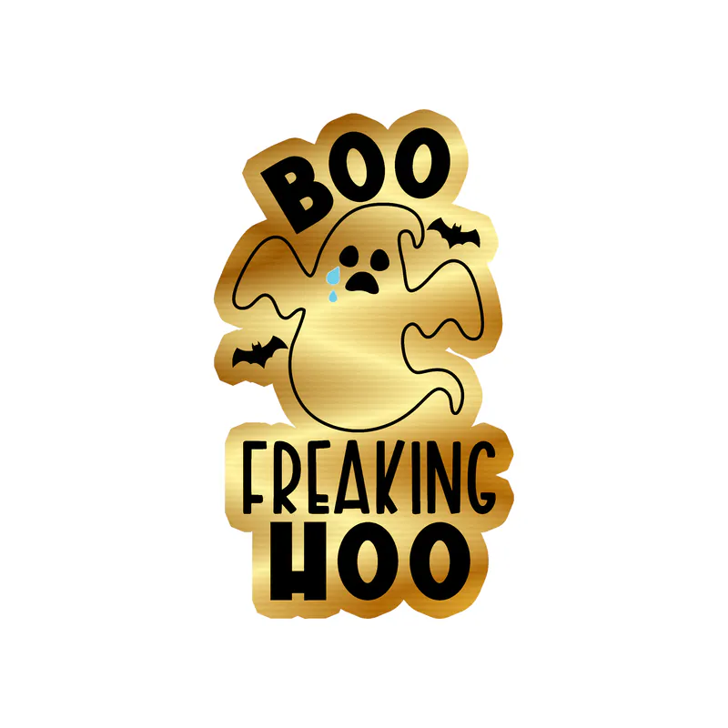 Halloween Gold Chrome Vinyl Decal - Custom Size