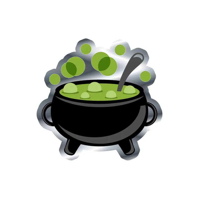 Halloween Silver Chrome Vinyl Decal - Custom Size