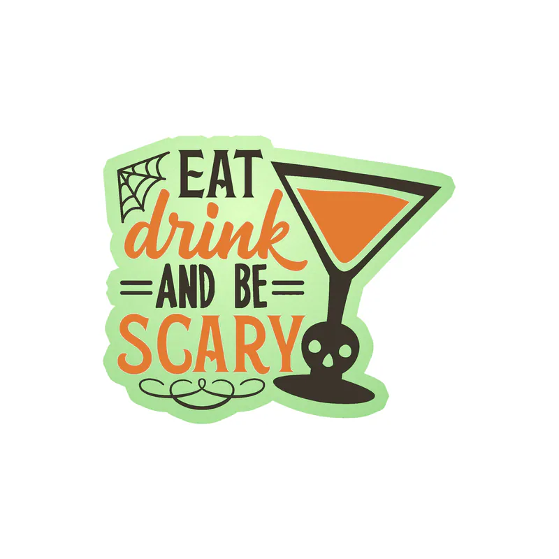 Halloween Glow in the Dark Vinyl Decal - Custom Size