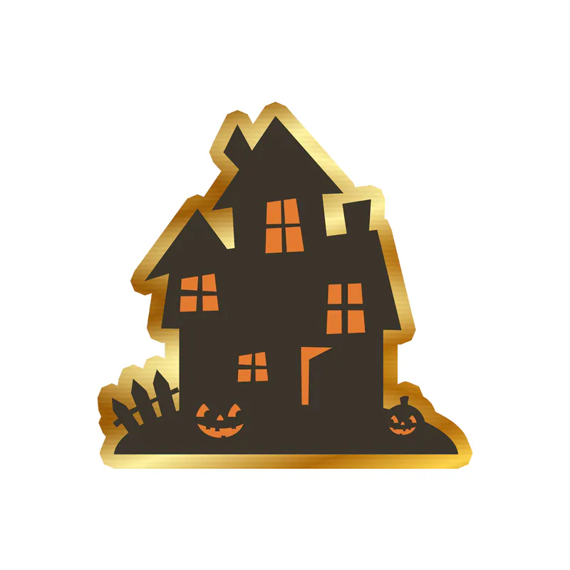Halloween Gold Chrome Vinyl Decal - Custom Size