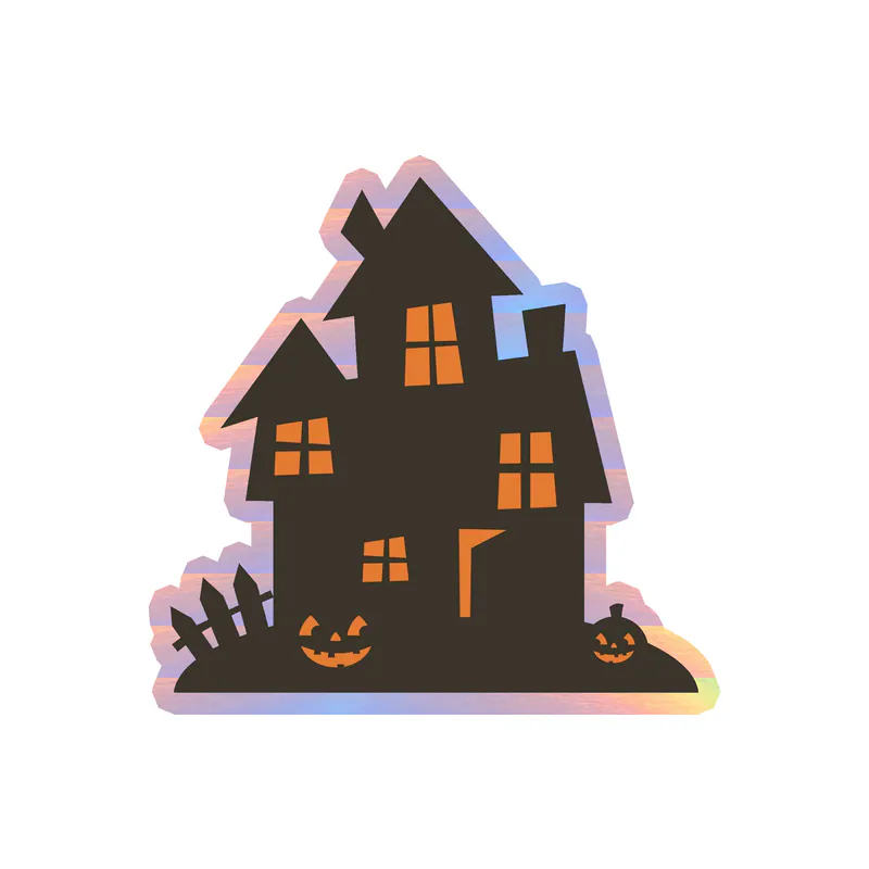 Halloween Holographic Vinyl Decal - Custom Size