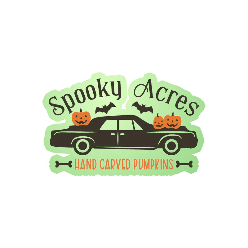 Halloween Glow in the Dark Vinyl Decal - Custom Size
