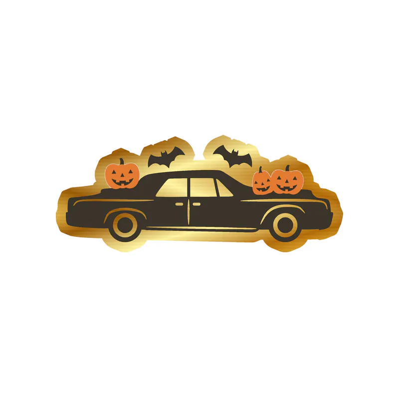 Halloween Gold Chrome Vinyl Decal - Custom Size