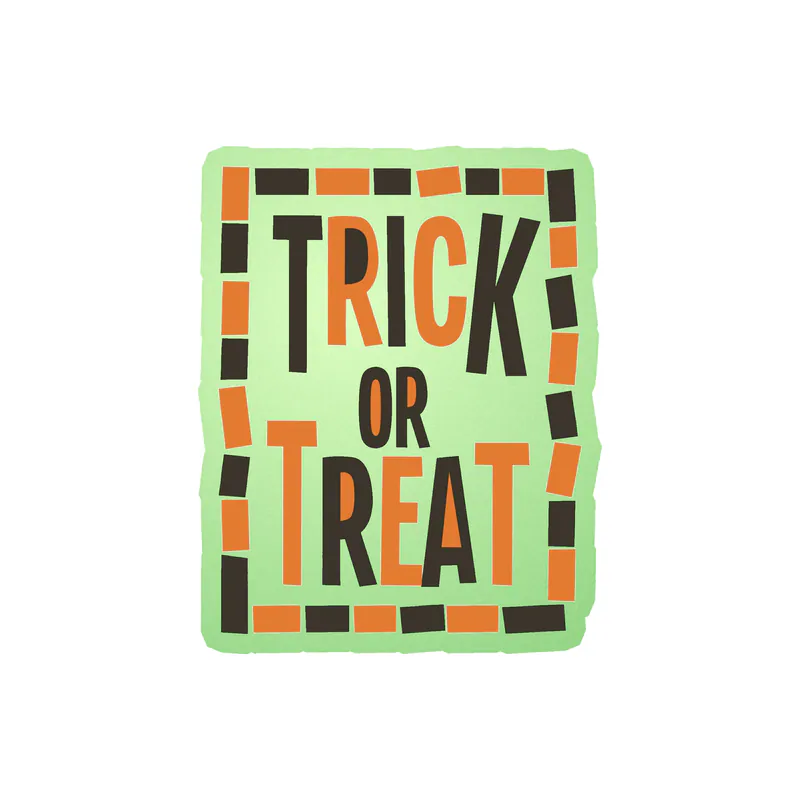 Halloween Glow in the Dark Vinyl Decal - Custom Size
