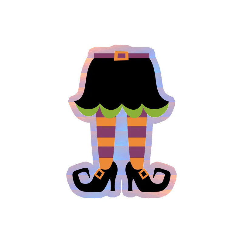 Halloween Holographic Vinyl Decal - Custom Size