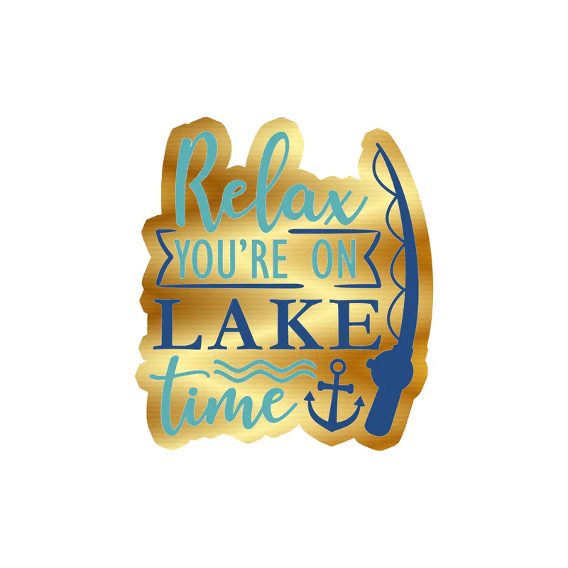Lake Gold Chrome Vinyl Decal - Custom Size
