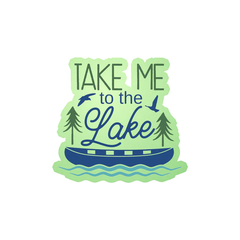 Lake Glow in the Dark Vinyl Decal - Custom Size