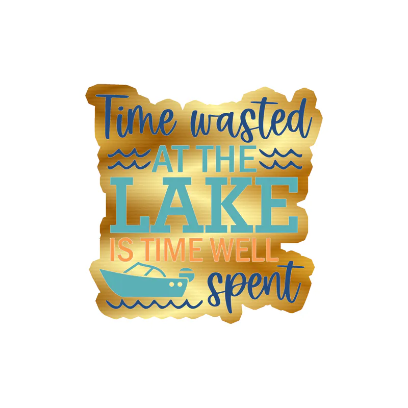 Lake Gold Chrome Vinyl Decal - Custom Size