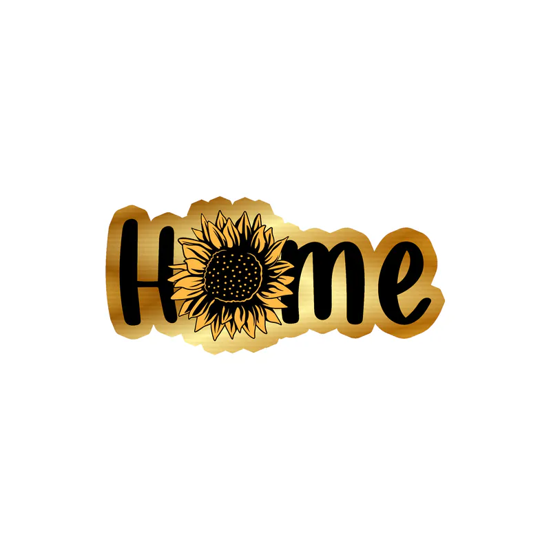 Home Full Color Vinyl - Gold Chrome Vinyl Sticker - Custom Size