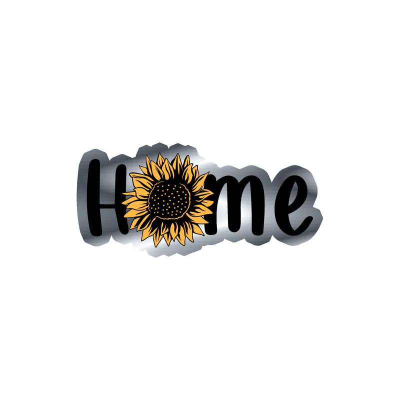 Home Full Color Vinyl - Silver Chrome Vinyl Sticker - Custom Size