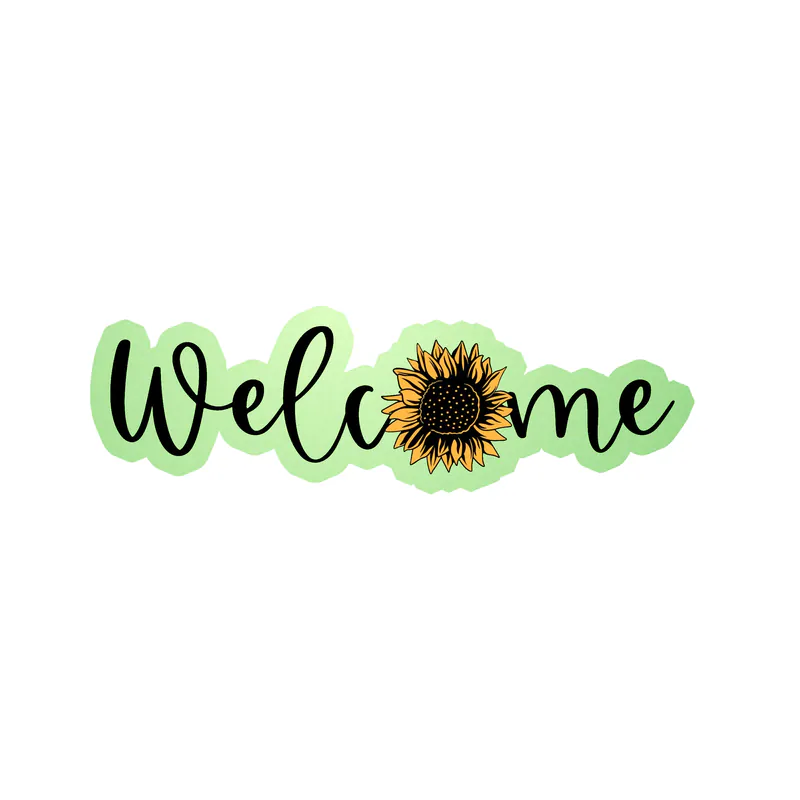 Welcome Full Color Vinyl - Glow in the Dark Vinyl Sticker - Custom Size