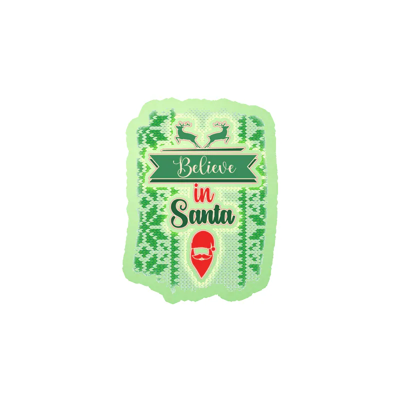 Believe in Santa Glow in the Dark Vinyl Sticker - Custom Size