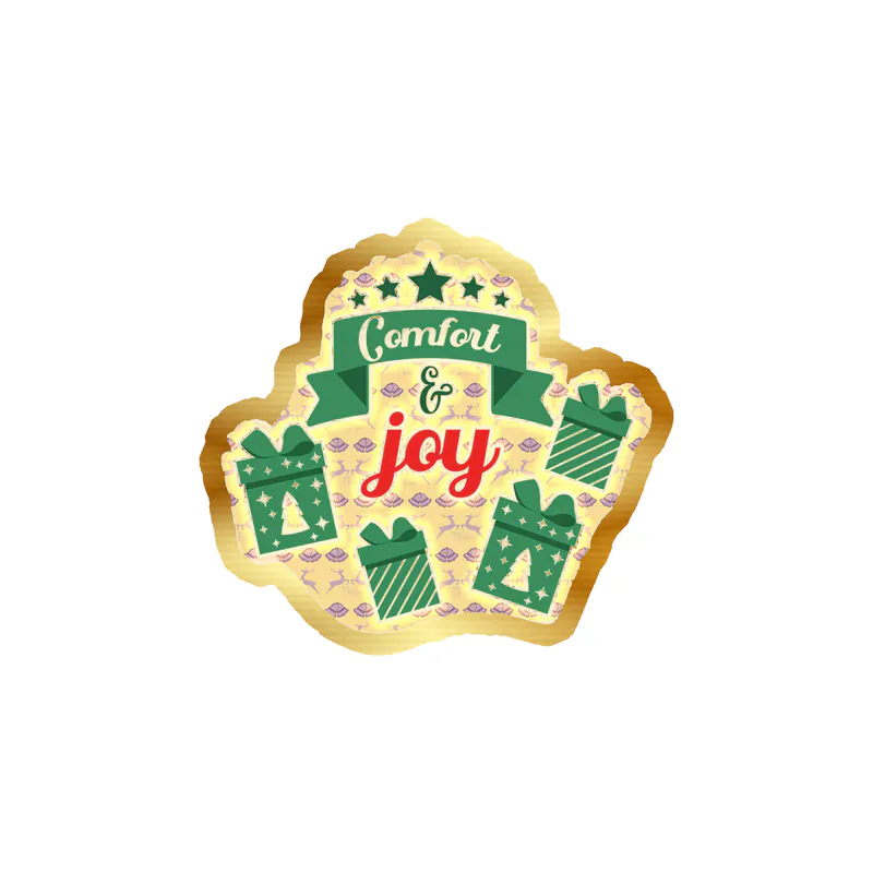 It's Christmas Time Gold Chrome Vinyl Sticker - Custom Size