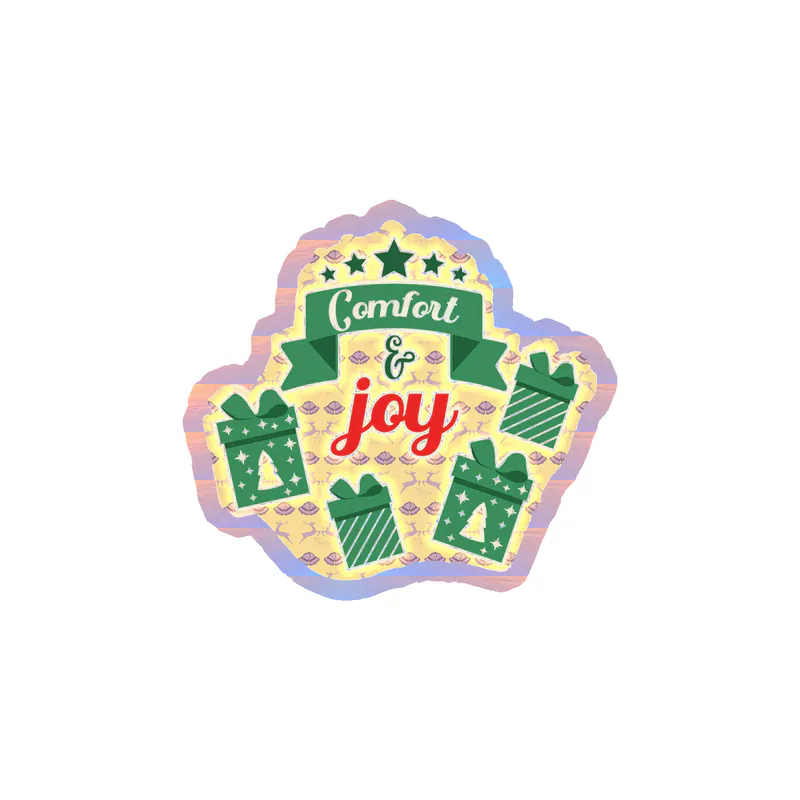 It's Christmas Time Holographic Vinyl Sticker - Custom Size