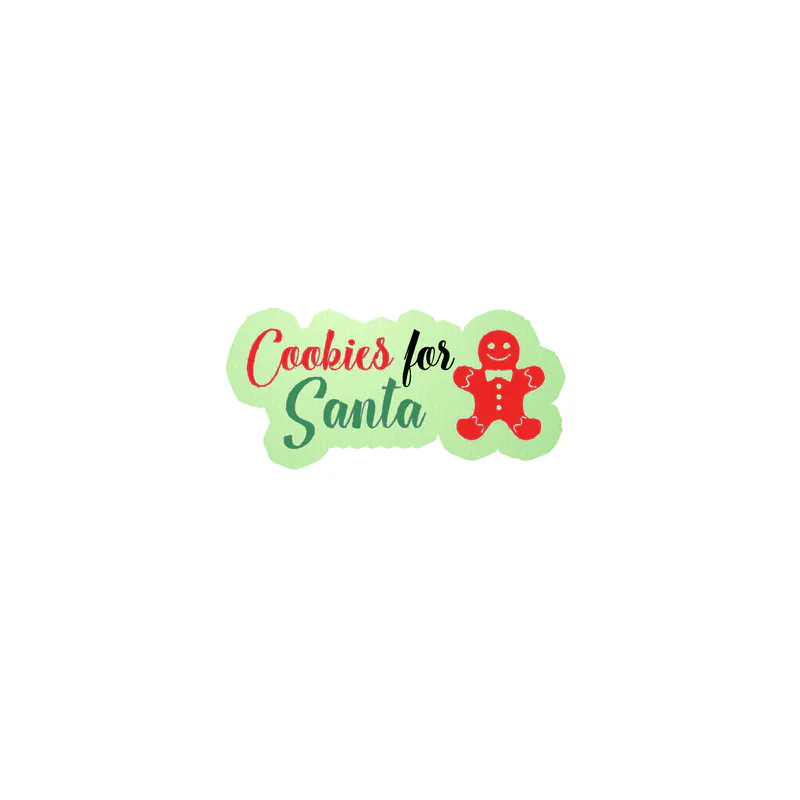 Cookies for Santa Glow in the Dark Vinyl Sticker - Custom Size