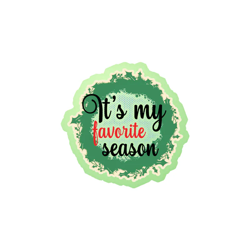 Christmas Season Glow in the Dark Vinyl Sticker - Custom Size