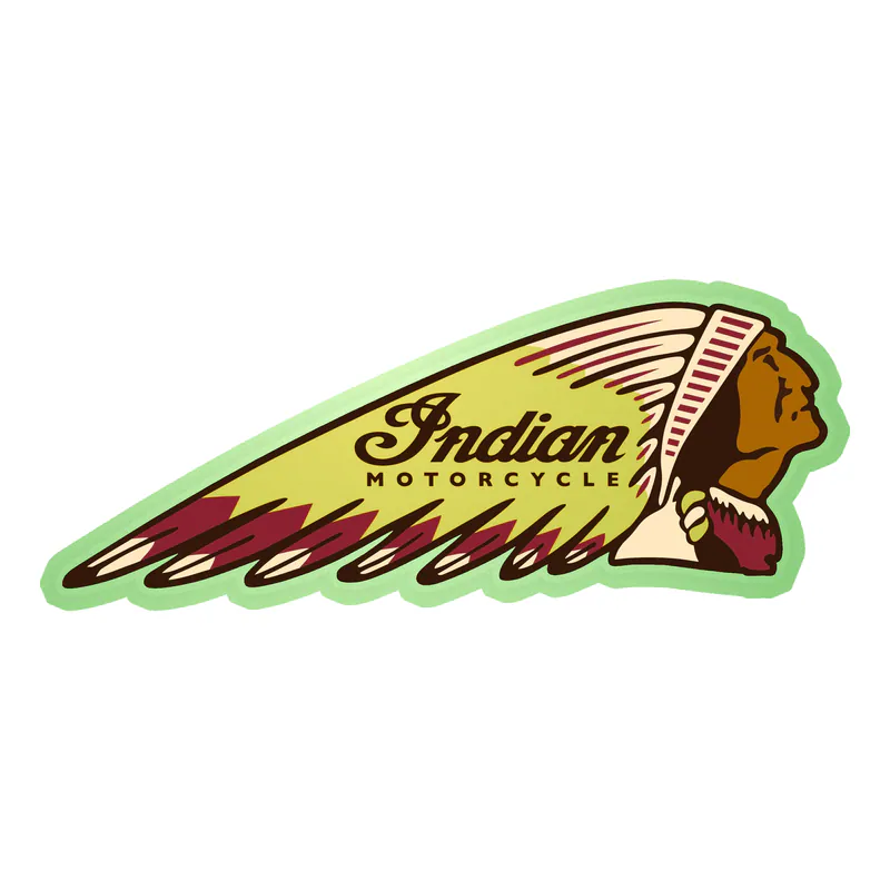 Indian Motorcycles Glow in the Dark Vinyl Decal- Custom Size