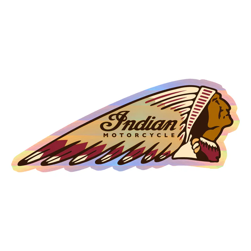 Indian Motorcycles Holographic Vinyl Decal- Custom Size