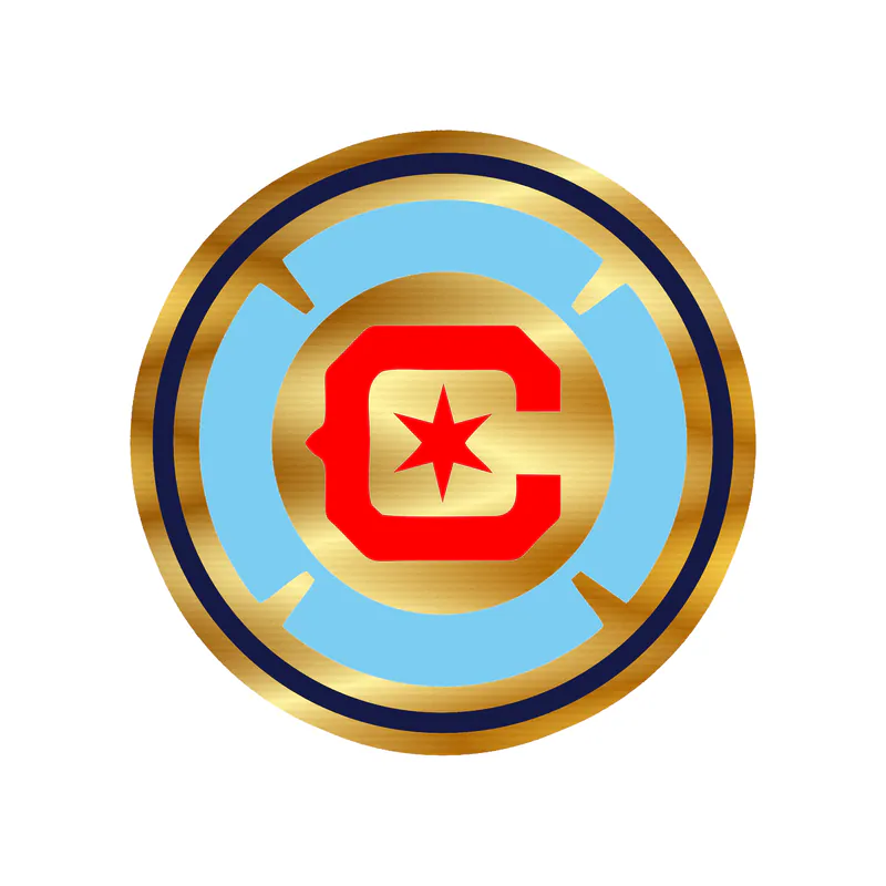 Chicago Fire FC - Gold Chrome Vinyl Decal- (Copy)