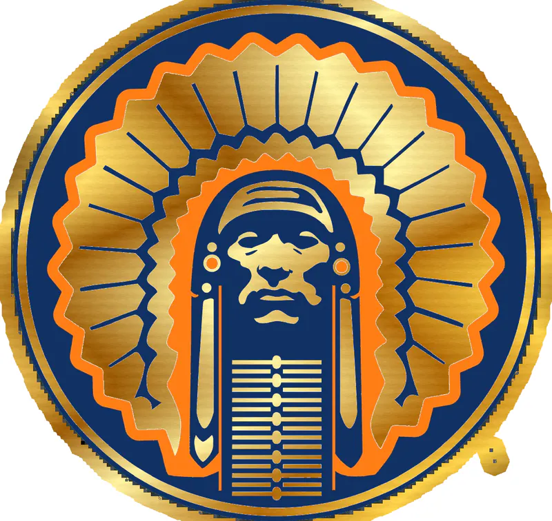University of Illinois - Chief Illiniwek - Gold Chrome Vinyl Decal - Custom Size