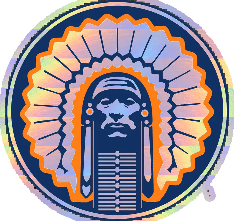 University of Illinois - Chief Illiniwek - Holographic Vinyl Decal - Custom Size