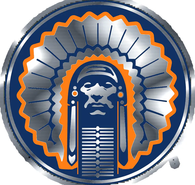 University of Illinois - Chief Illiniwek - Silver Chrome Vinyl Decal - Custom Size
