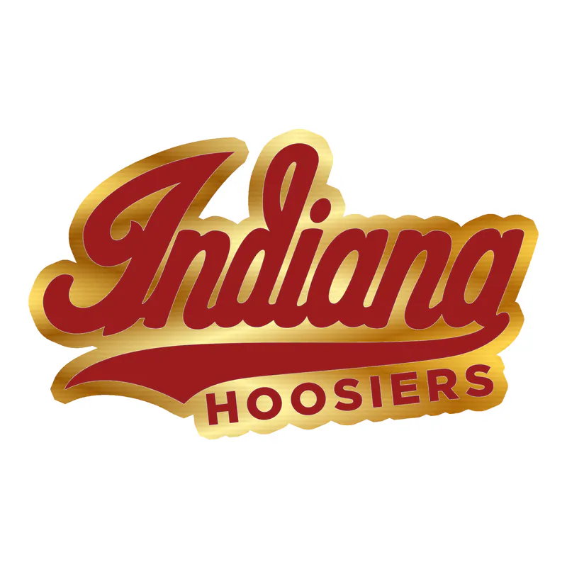 Indiana Hoosiers - Image 6 - Gold Chrome Vinyl Decal - Custom Size