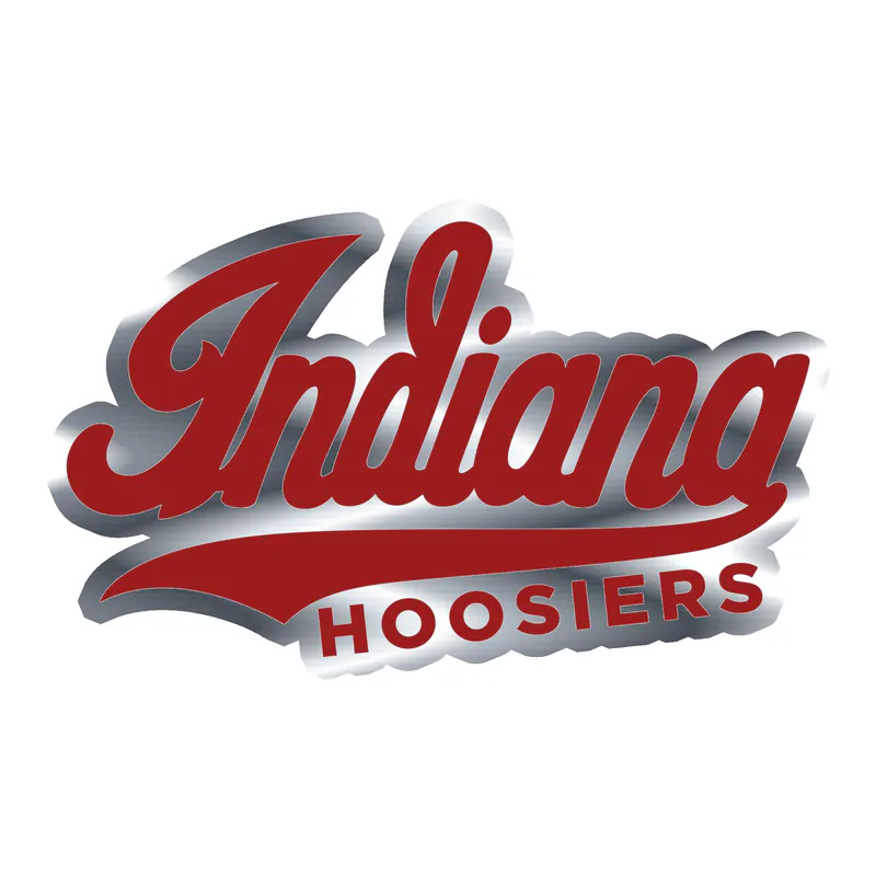 Indiana Hoosiers - Image 6 - Silver Chrome Vinyl Decal - Custom Size
