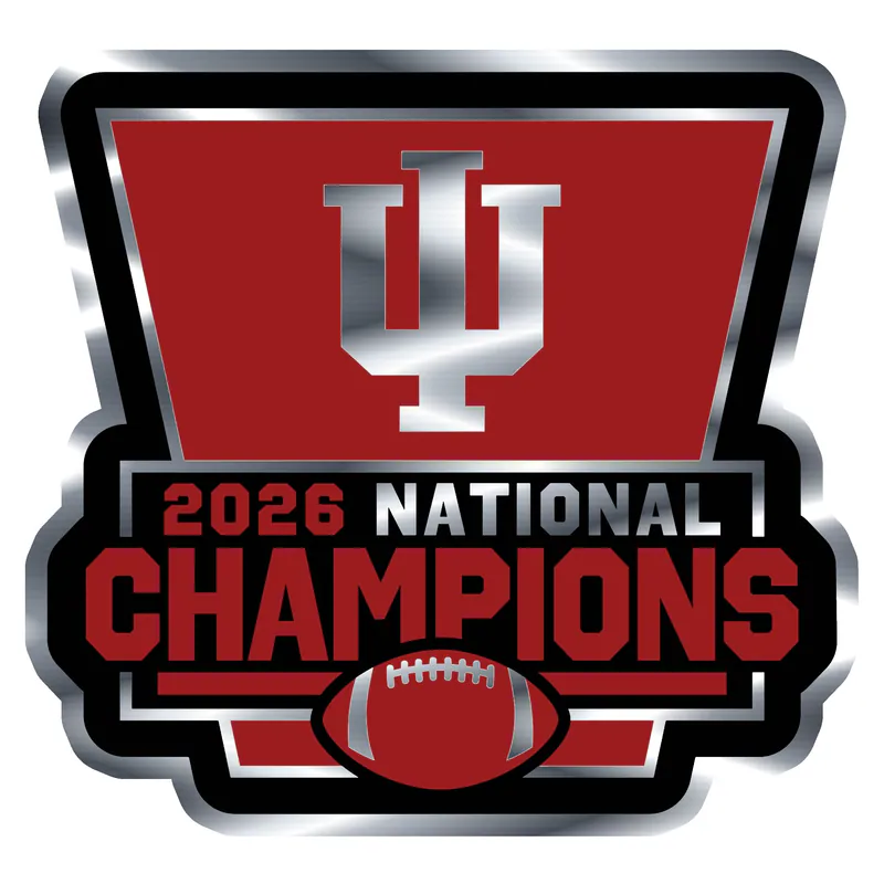 Indiana Hoosiers - Image 5 - Silver Chrome Vinyl Decal - Custom Size