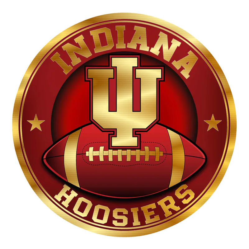 Indiana Hoosiers - Image 4 - Gold Chrome Vinyl Decal - Custom Size