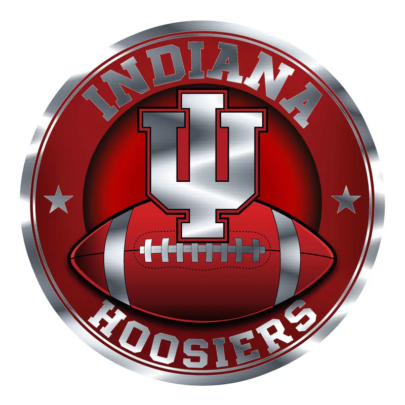 Indiana Hoosiers - Image 4 - Silver Chrome Vinyl Decal - Custom Size
