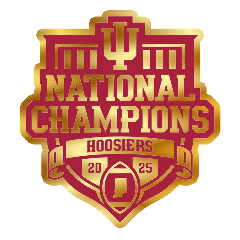 Indiana Hoosiers - Image 3 - Gold Chrome Vinyl Decal - Custom Size