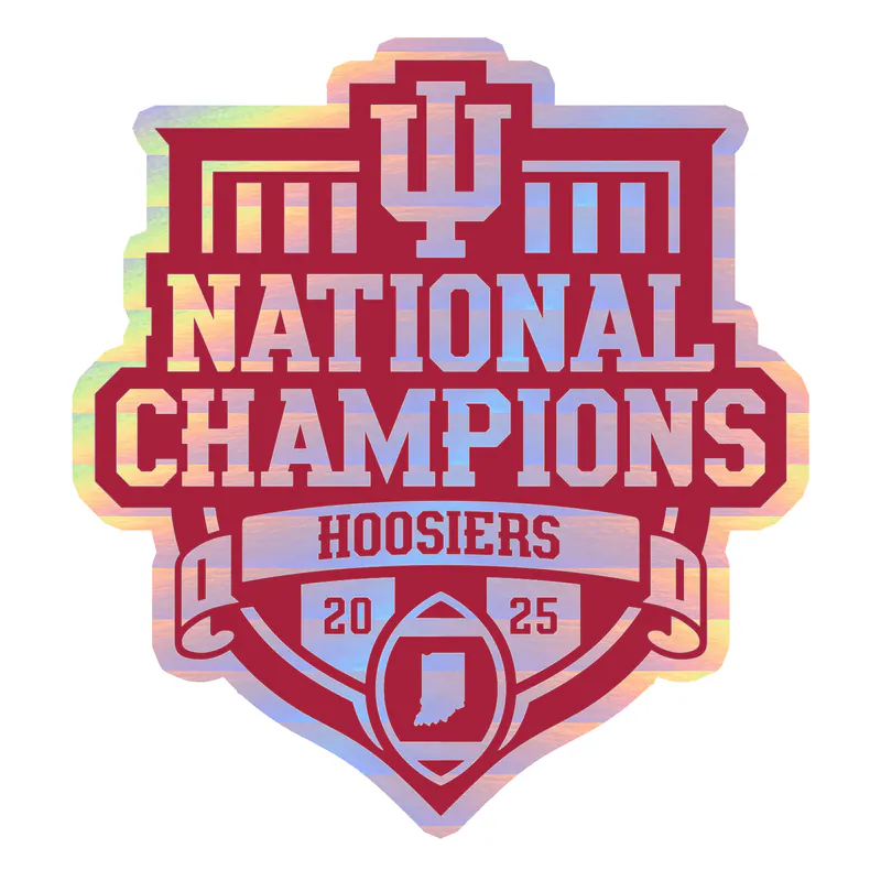 Indiana Hoosiers - Image 3 - Holographic Vinyl Decal - Custom Size