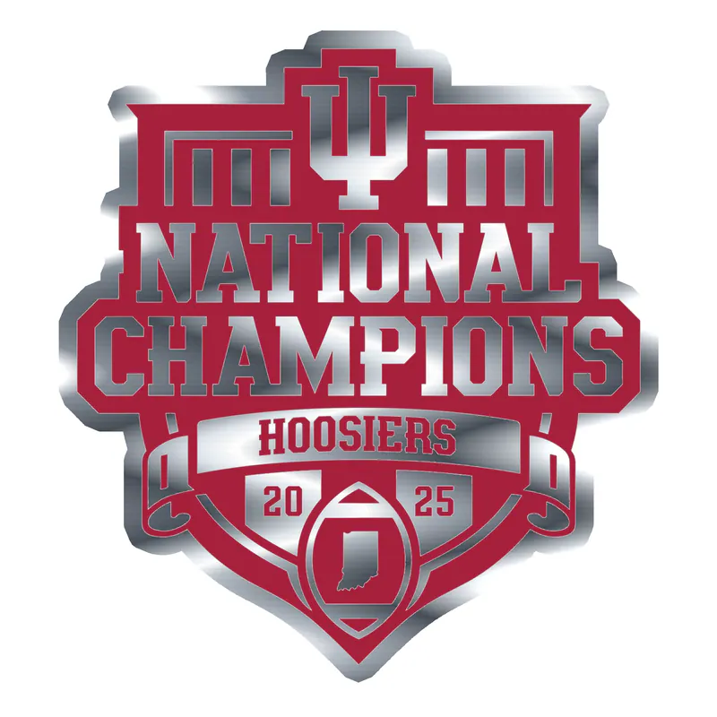 Indiana Hoosiers - Image 3 - Silver Chrome Vinyl Decal - Custom Size