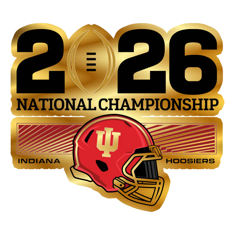 Indiana Hoosiers - Image 2 - Gold Chrome Vinyl Decal - Custom Size