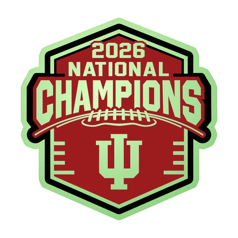Indiana Hoosiers - Image 1 - Glow in the Dark Vinyl Decal - Custom Size