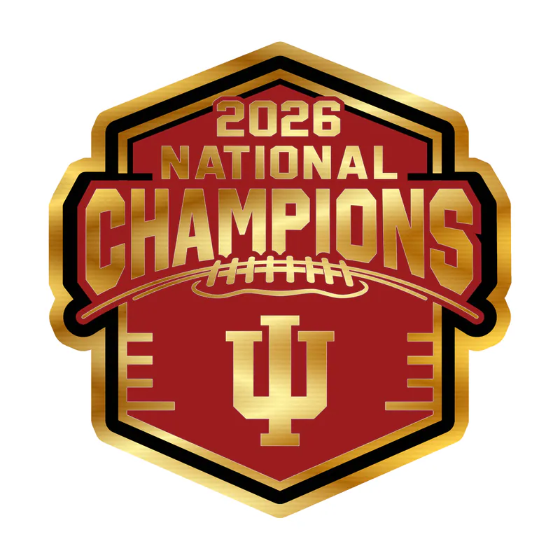 Indiana Hoosiers - Image 1 - Gold Chrome Vinyl Decal - Custom Size