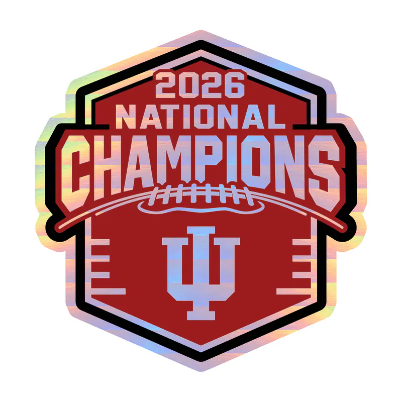 Indiana Hoosiers - Image 1 - Holographic Vinyl Decal - Custom Size