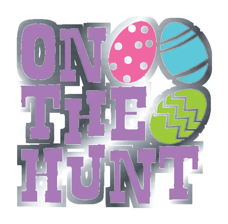 On The Hunt - Silver Chrome Vinyl Sticker - Custom Size