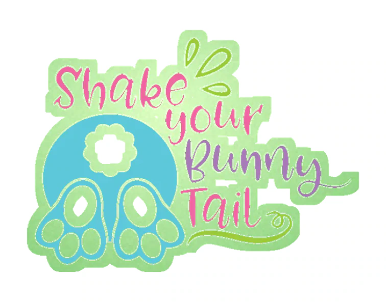 Shake your Bunny Tail - Glow in the Dark Vinyl Sticker - Custom Size