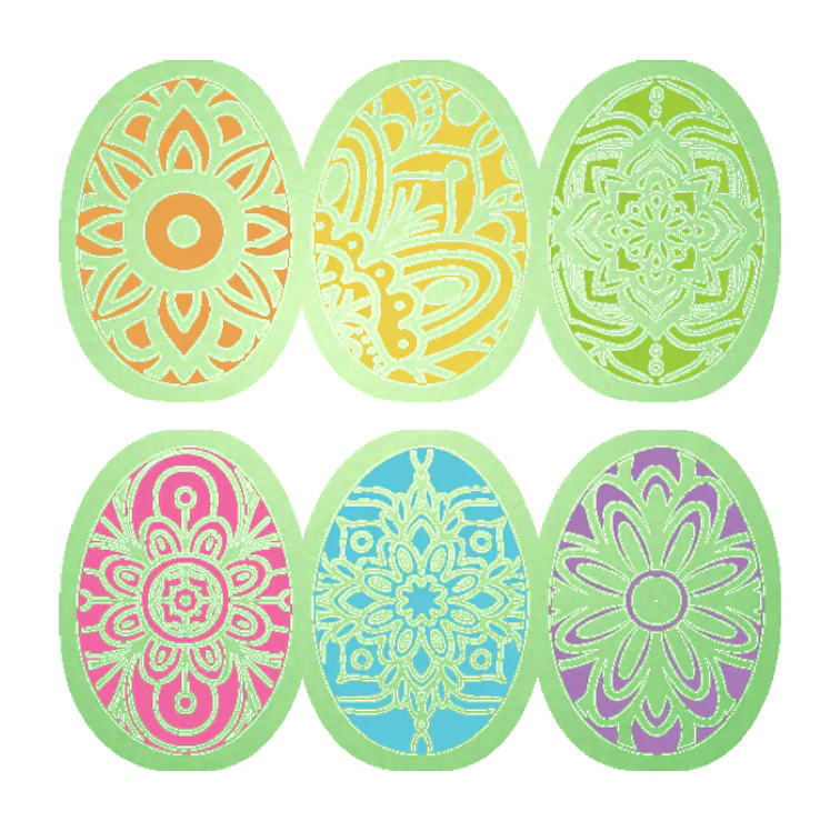 Easter Eggs - Glow in the Dark Vinyl Sticker - Custom Size