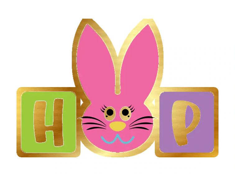 Hop - Gold Chrome Vinyl Sticker - Custom Size