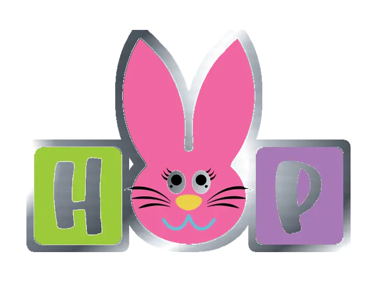 Hop - Silver Chrome Vinyl Sticker - Custom Size