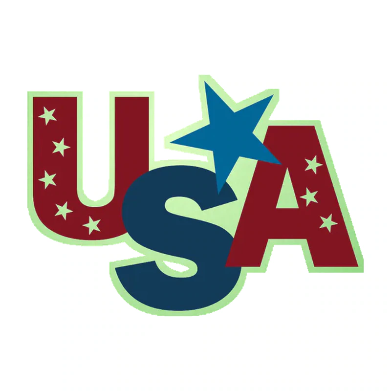 USA - Glow in the Dark Vinyl Sticker - Custom Size