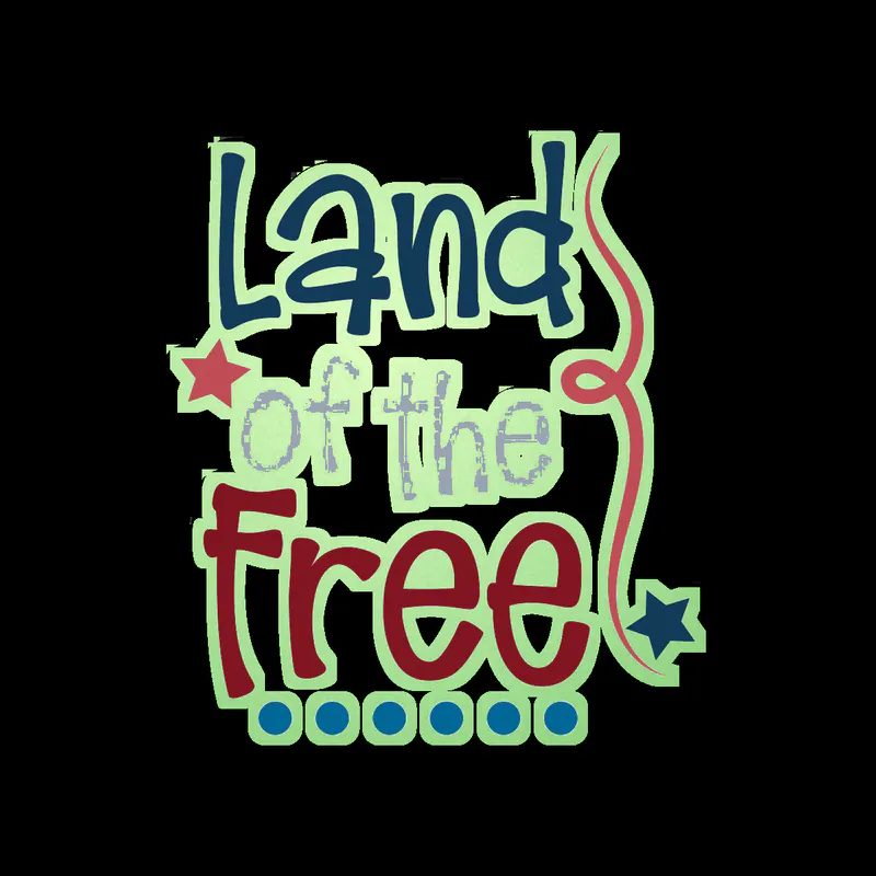Land of the Free - Glow in the Dark Vinyl Sticker - Custom Size