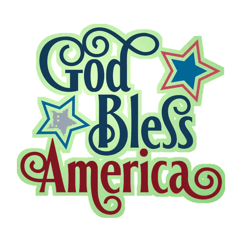 God Bless America - Glow in the Dark Vinyl Sticker - Custom Size
