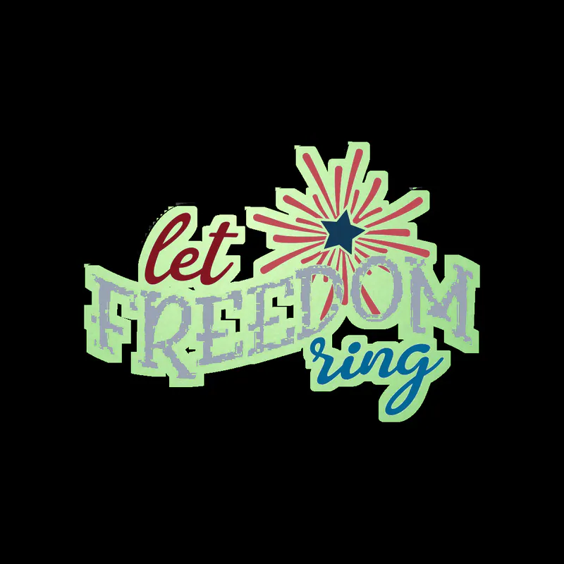 Let Freedom Ring - Glow in the Dark Vinyl Sticker - Custom Size