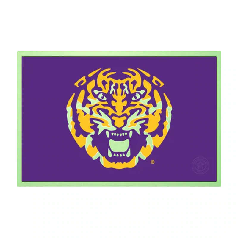 LSU Tigers - Secondary Logo - Glow in the Dark Vinyl Sticker - Custom Size