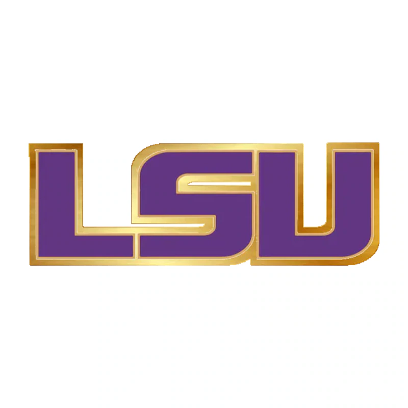 LSU Tigers - Logo 03 - Gold Chrome Vinyl Sticker - Custom Size