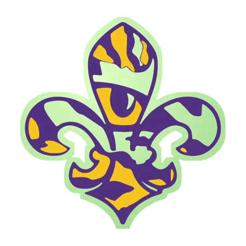 LSU Tigers - Logo 08 - Glow in the Dark Vinyl Sticker - Custom Size